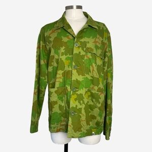 Pretty Green New Leaf Print Camo Overshirt modern streetwear retro bespoke L